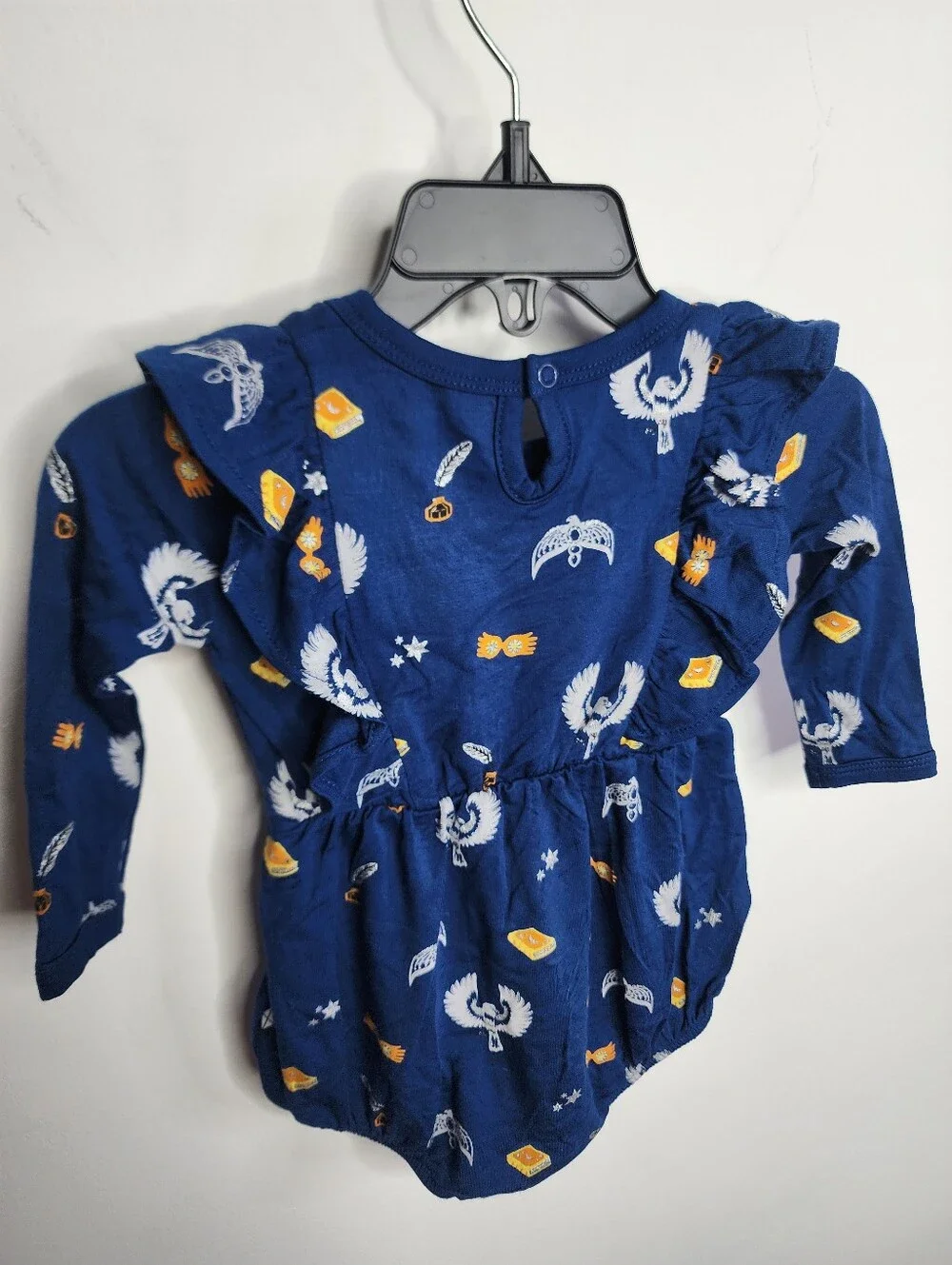 Ravenclaw Long Sleeve Ruffle Bubble With Snaps, Bamboo, Harry Potter